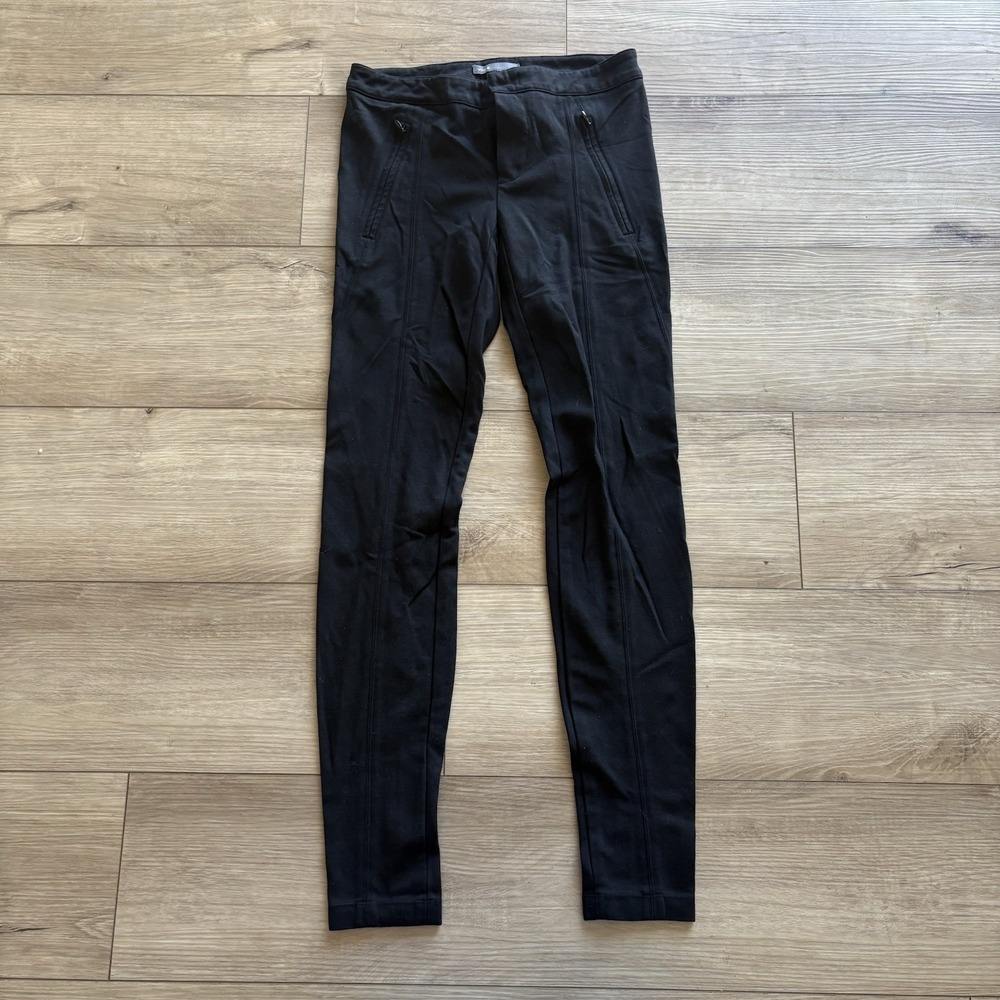 Vince Womens Mid Rise Hem Skinny Leg Ankle Jeggings Trousers Black Size 0